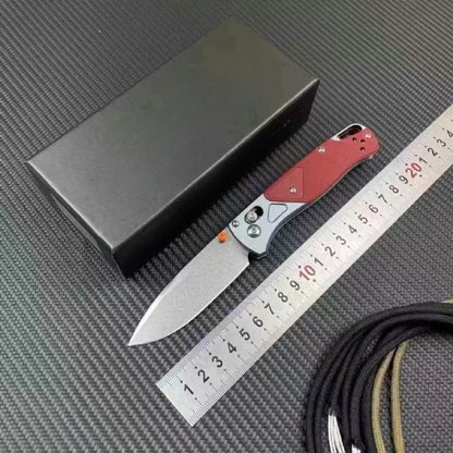 BM535-09 Red Aviation Aluminum G10 Outdoor Folding Knife