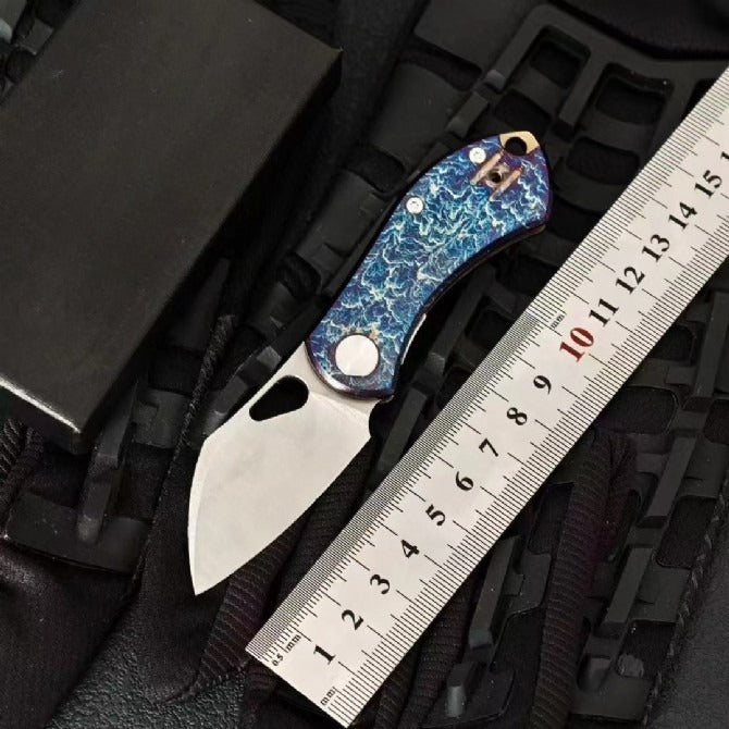 Titanium Alloy Lightning Pattern Folding Outdoor Knife