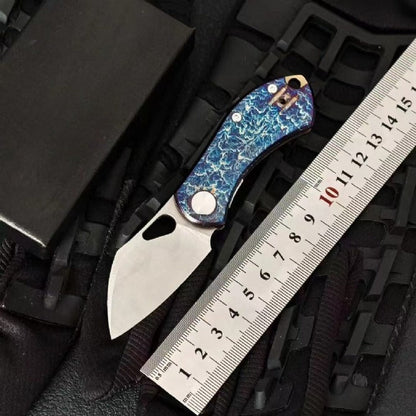 Titanium Alloy Lightning Pattern Folding Outdoor Knife