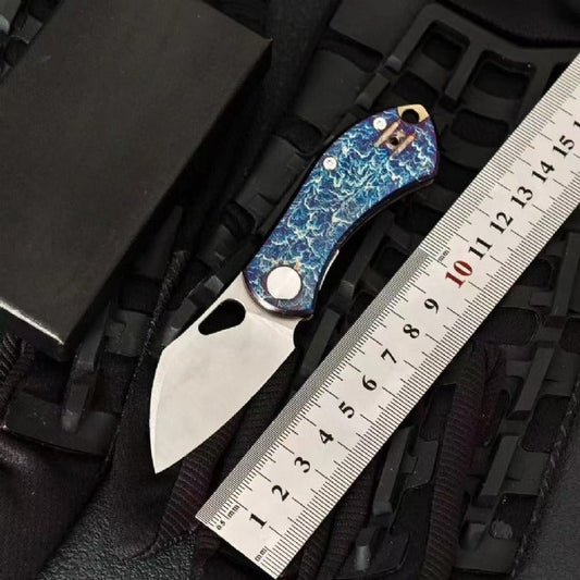 Titanium Alloy Lightning Pattern Folding Outdoor Knife