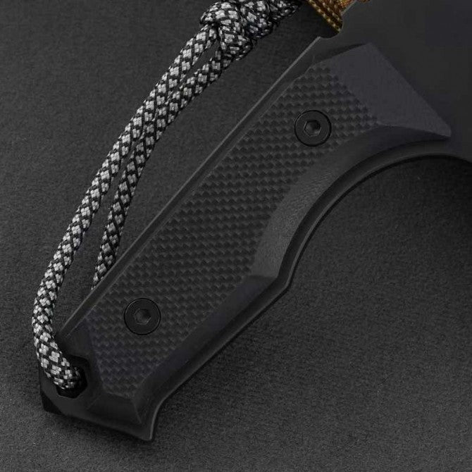 Black Titanium G10 Dual-Color Camouflage Pattern K-Sheath Outdoor Knife
