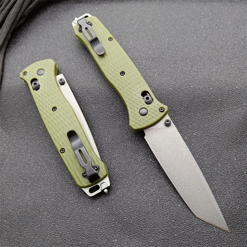 BM537GY Aluminum Alloy CPM-3v Surface Anti-scratch Coating Outdoor Folding Knife