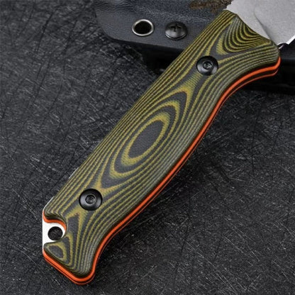 BM15002 Green Handle Patterned Outdoor Portable Knife