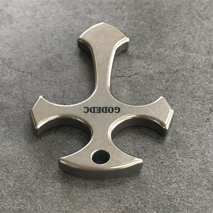 GODEDC Titanium Cross Necklace Keychain Backpack Pendant EDC Tool