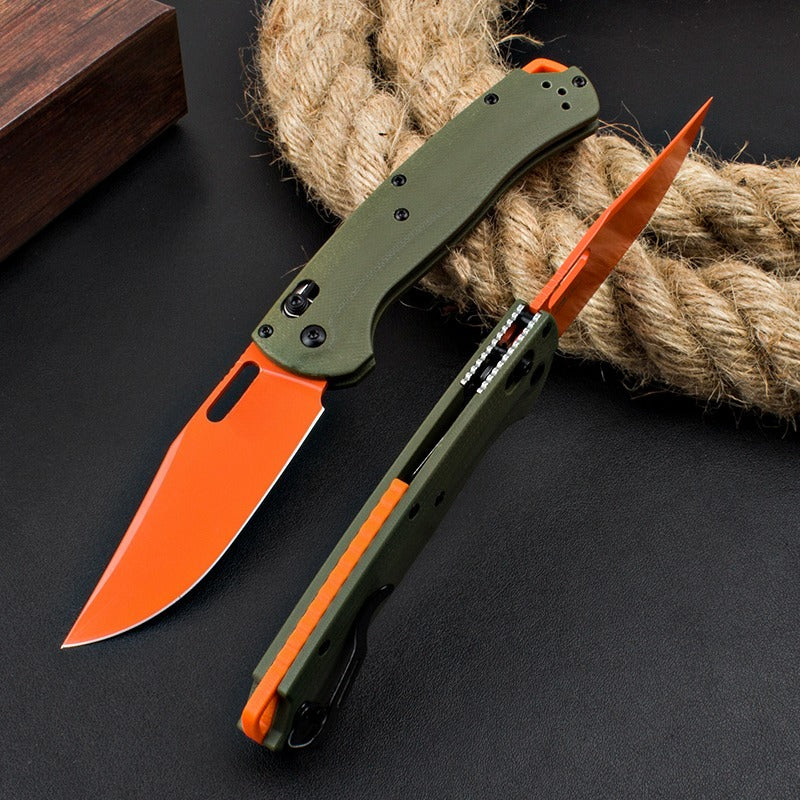 BM15535 Green G10 Handle Outdoor Folding Knife