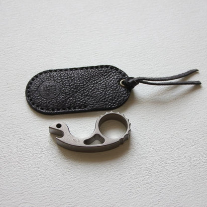 Titanium Alloy Snail Multi-function Bottle Opener Keychain Backpack EDC Tool