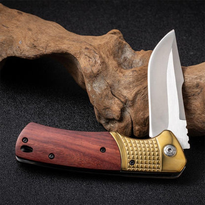 Wooden Handle Outdoor Folding Steel Tool
