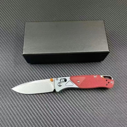 BM535-09 Red Aviation Aluminum G10 Outdoor Folding Knife