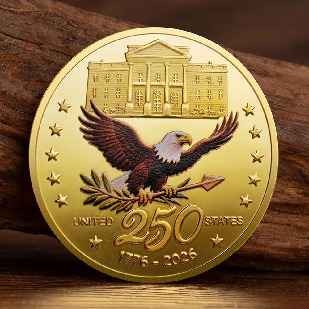 Gold-Plated Statue of Liberty Coin – United States 250th Anniversary Keepsake