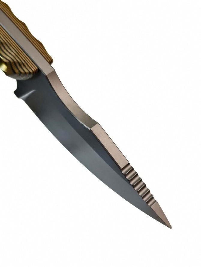 Mini Dual-tone G10 Titanium-plated USA-10 Steel Outdoor Knife