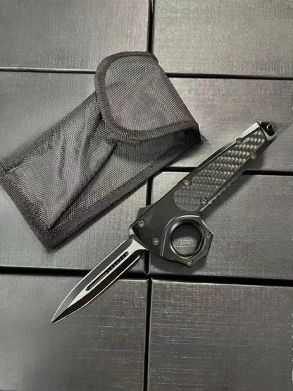 MT Zinc Alloy Carbon Brazing Material Single-Hole Outdoor Portable Knife