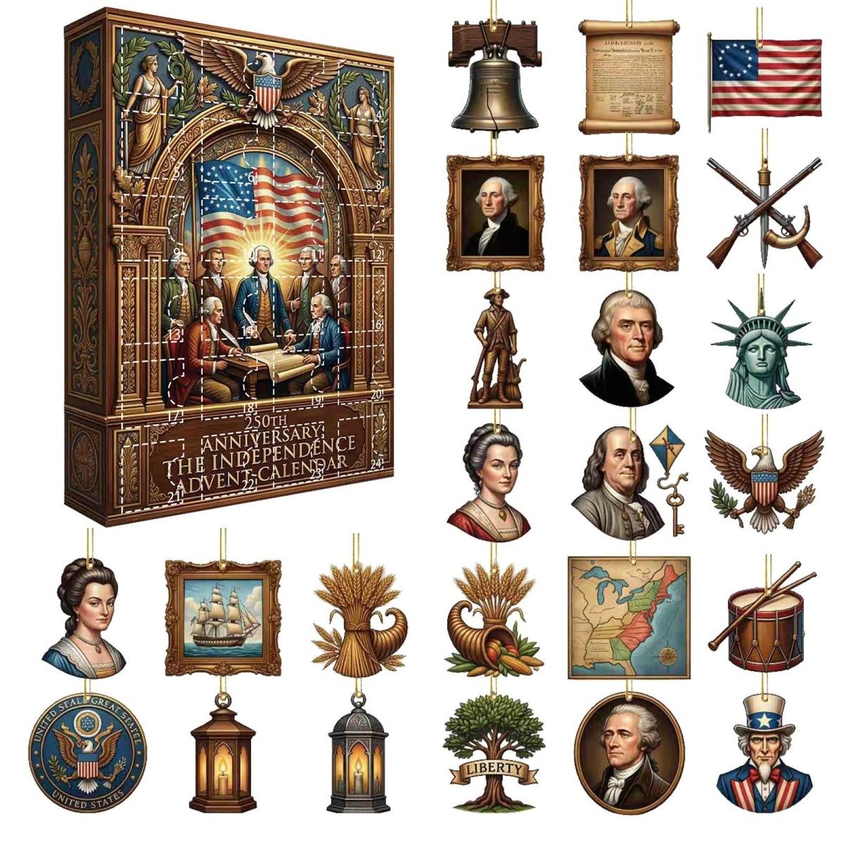 250th Independence Day Countdown Blind Box – Acrylic Pendant Home Decor