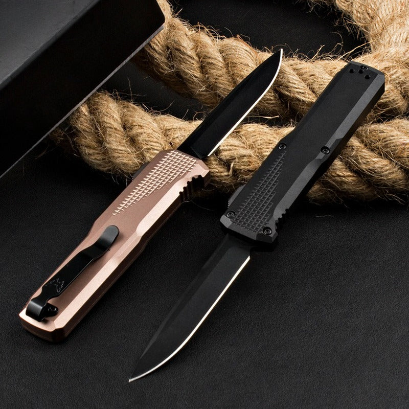 BM4600 T6 Aluminum Alloy Anodized Black Outdoor Portable Knife