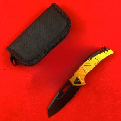 FX552 Black Titanium Coated Aviation Aluminum Handle Outdoor Folding Knife