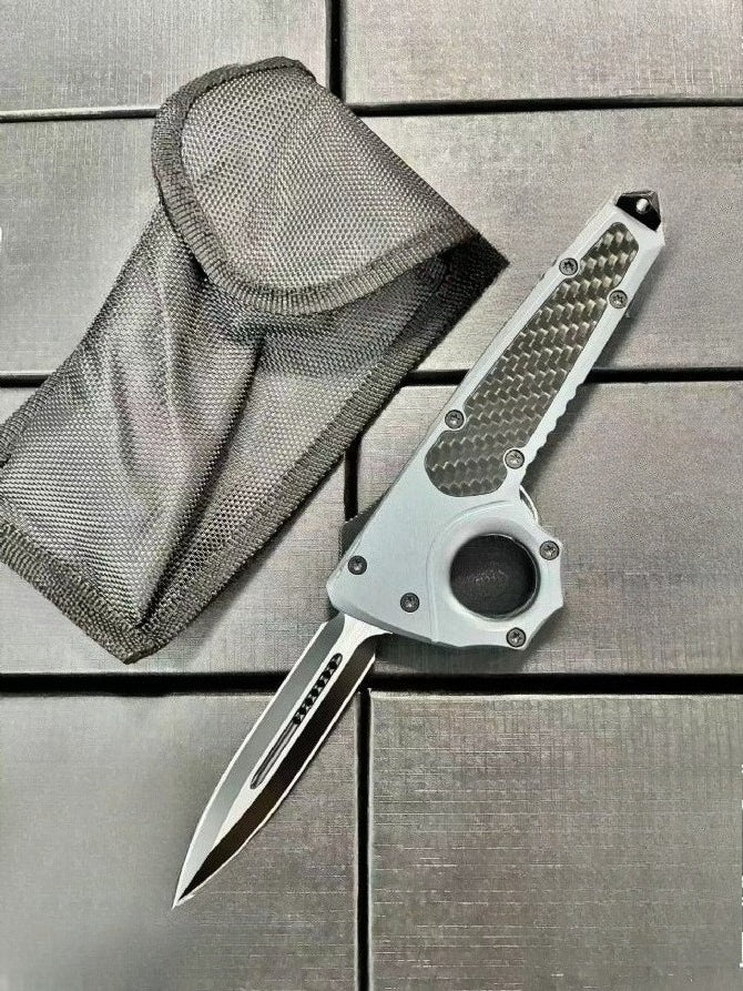 MT Zinc Alloy Carbon Brazing Material Single-Hole Outdoor Portable Knife