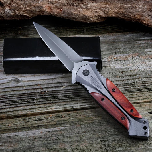 BM Wooden Handle Folding Outdoor Pocket Tool