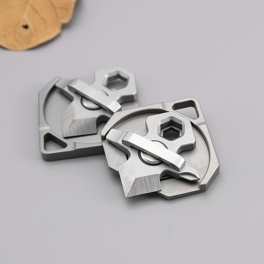 Titanium Alloy Mini Multi-function Keychain Backpack EDC Tool
