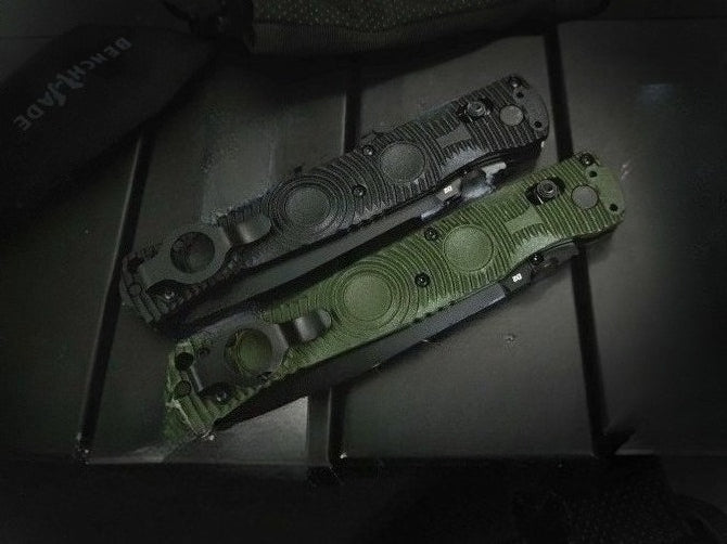 BM391 D2 Steel Nylon Fiberglass Plastic Handle Folding Outdoor Knife