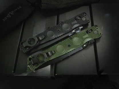 BM391 D2 Steel Nylon Fiberglass Plastic Handle Folding Outdoor Knife