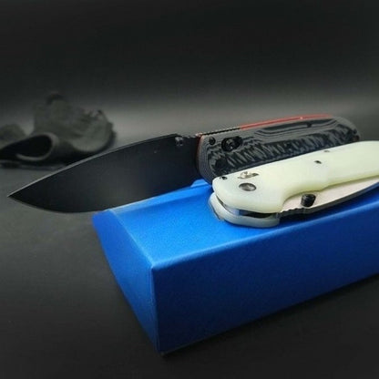 BM560 CPM-M4 Stonewashed Black Titanium-Plated Outdoor Folding Knife