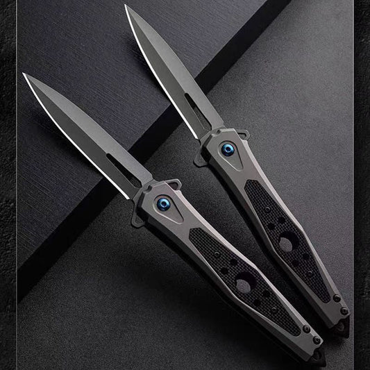 G10 Redwood Handle Folding Outdoor Knife