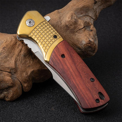 Wooden Handle Outdoor Folding Steel Tool