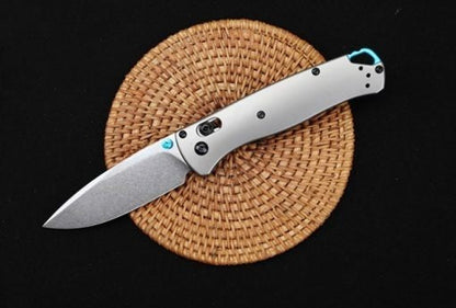 BM535-3 Silver Titanium Handle S90V Outdoor Folding Knife