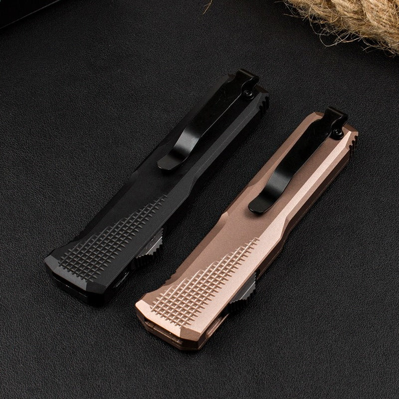 BM4600 T6 Aluminum Alloy Anodized Black Outdoor Portable Knife