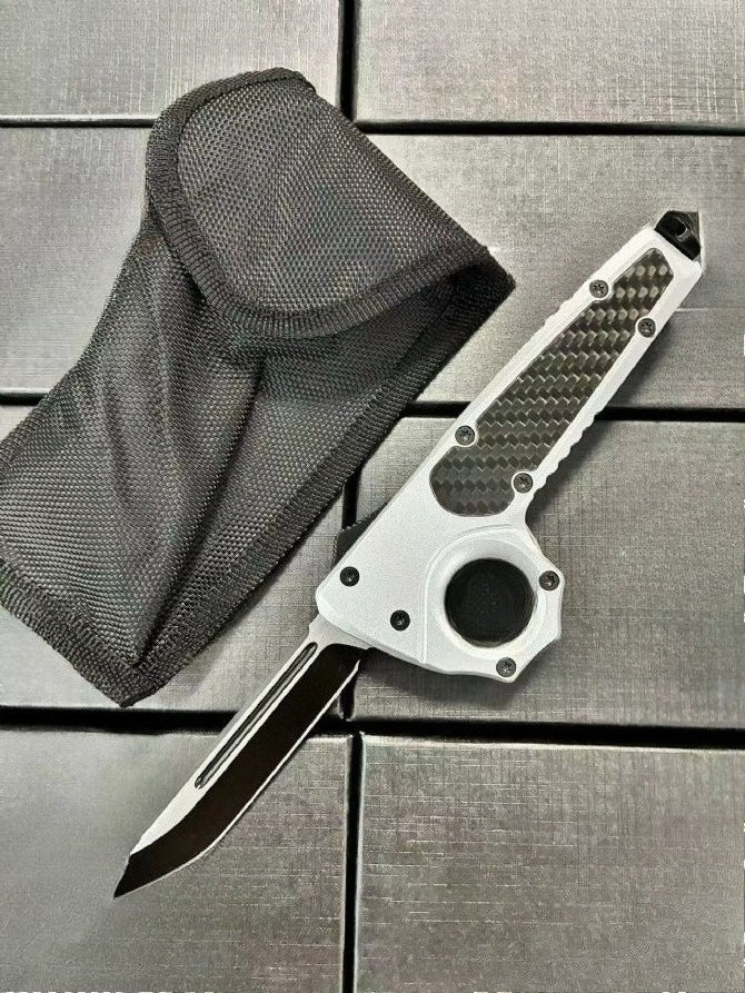 MT Zinc Alloy Carbon Brazing Material Single-Hole Outdoor Portable Knife