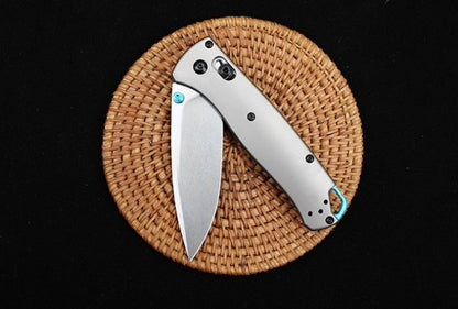 BM535-3 Silver Titanium Handle S90V Outdoor Folding Knife