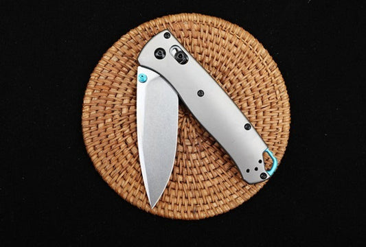 BM535-3 Silver Titanium Handle S90V Outdoor Folding Knife