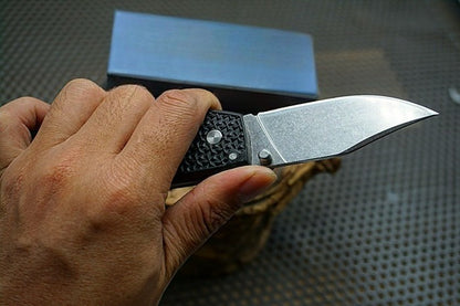Black Fiberglass Reinforced Nylon Handle 420HC Outdoor Folding Knife