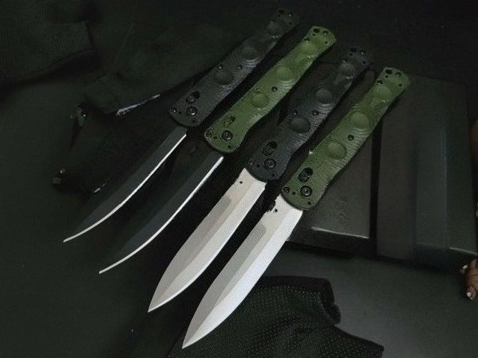 BM391 D2 Steel Nylon Fiberglass Plastic Handle Folding Outdoor Knife