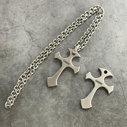 GODEDC Titanium Cross Necklace Keychain Backpack Pendant EDC Tool