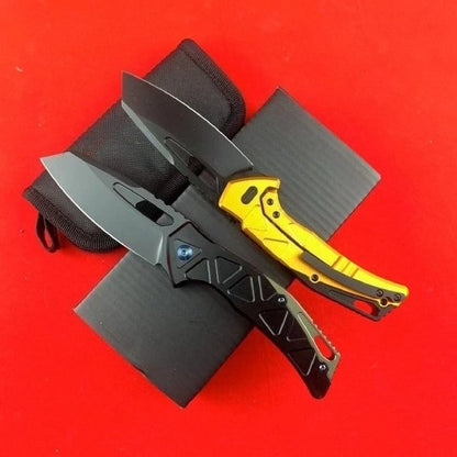 FX552 Black Titanium Coated Aviation Aluminum Handle Outdoor Folding Knife