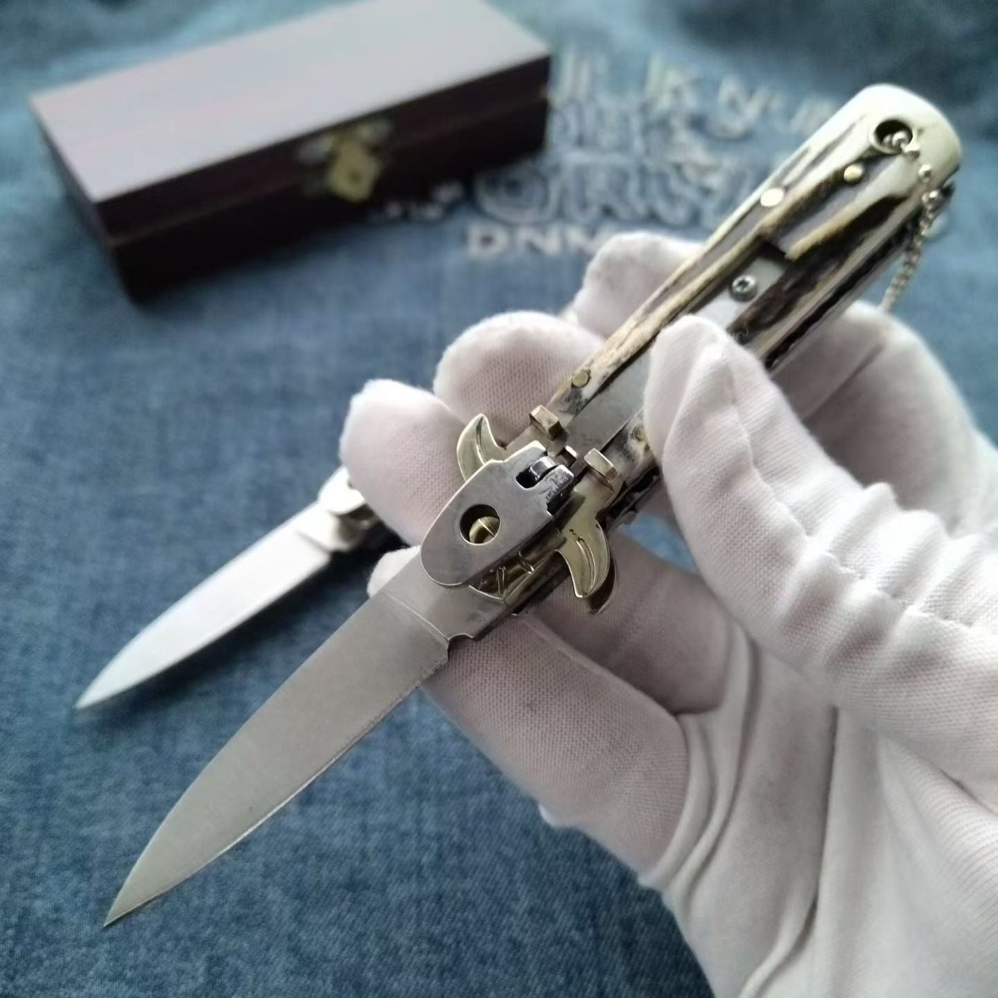 Small Deer Antler Handle D2 Outdoor Portable Knife
