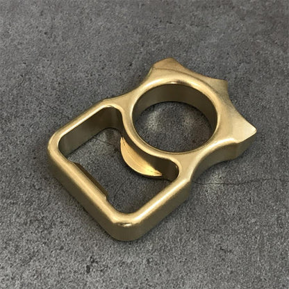Stonewashed Brass Bottle Opening EDC Keychain Backpack EDC Tool