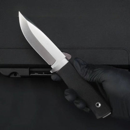 Powder Steel with Thermoplastic TPR Handle Outdoor Knife