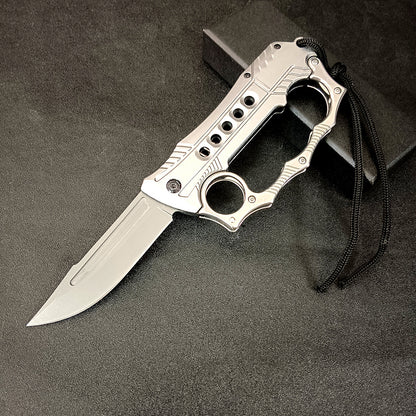 Foldable Outdoor Portable EDC Two-in-one Knuckle Dusters Knife