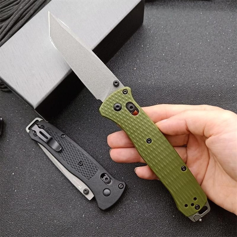 BM537GY Aluminum Alloy CPM-3v Surface Anti-scratch Coating Outdoor Folding Knife