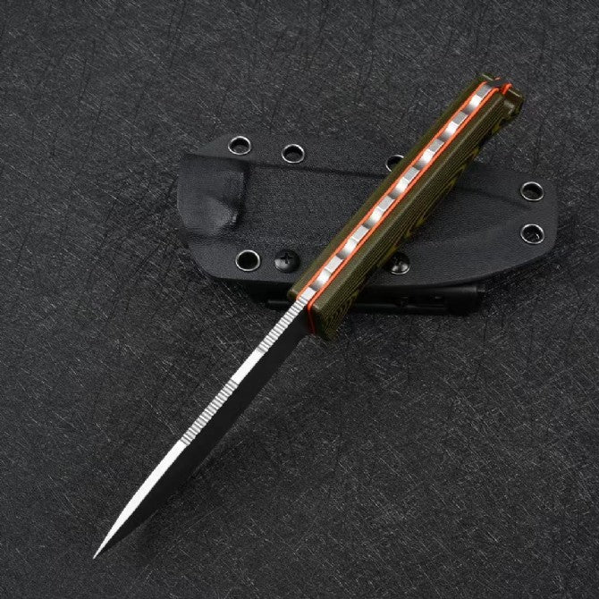 BM15002 Green Handle Patterned Outdoor Portable Knife