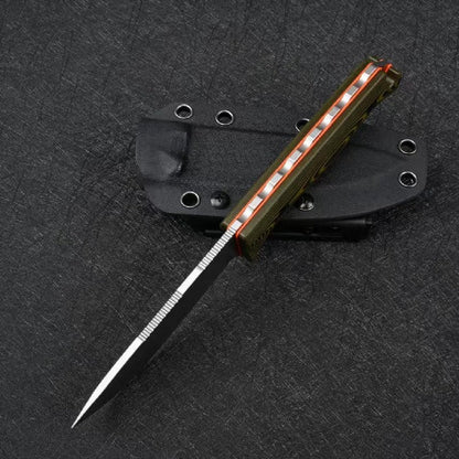 BM15002 Green Handle Patterned Outdoor Portable Knife