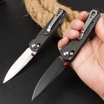 BM485 Carbon Fiber Handle D2 Outdoor Folding Knife