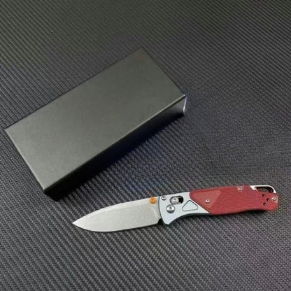 BM535-09 Red Aviation Aluminum G10 Outdoor Folding Knife