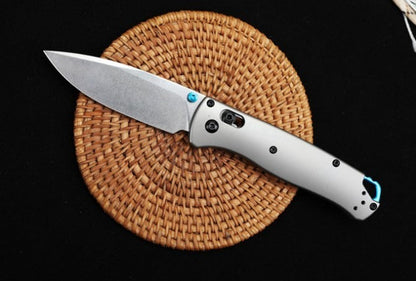 BM535-3 Silver Titanium Handle S90V Outdoor Folding Knife