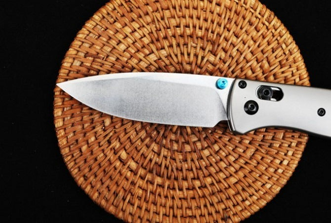 BM535-3 Silver Titanium Handle S90V Outdoor Folding Knife