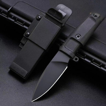 Small N690 DLC Tiger Stripe Tricolor Outdoor Knife