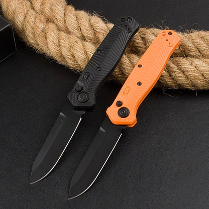 BM8551 Nylon Fiberglass Handle Black Titanium Plated Outdoor Portable Knife