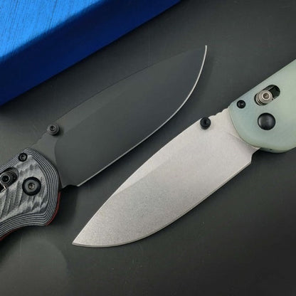 BM560 CPM-M4 Stonewashed Black Titanium-Plated Outdoor Folding Knife