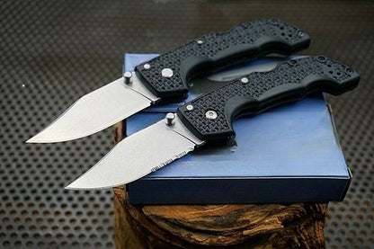 Black Fiberglass Reinforced Nylon Handle 420HC Outdoor Folding Knife